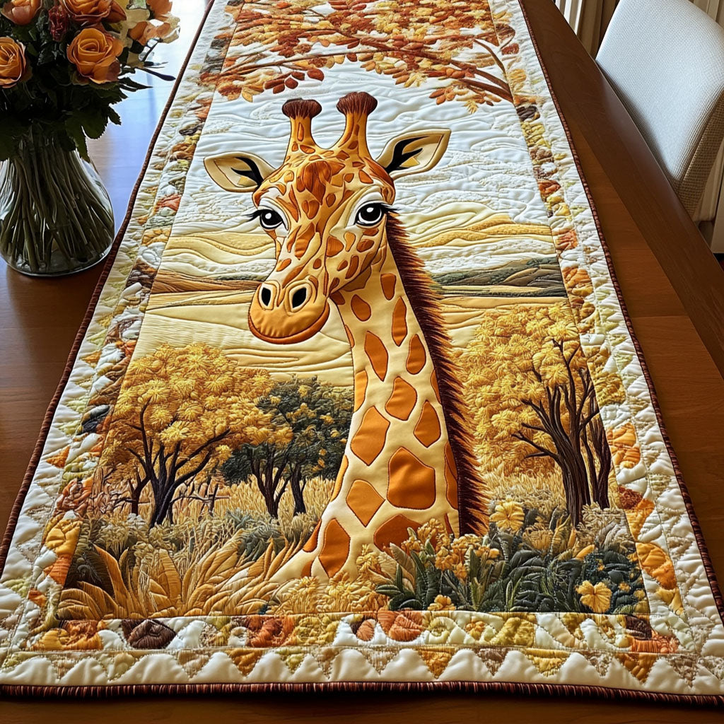 Majestic Giraffe Portrait Quilted Table Runner NCU0NT4400