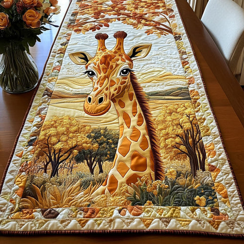 Majestic Giraffe Portrait Quilted Table Runner NCU0NT4400