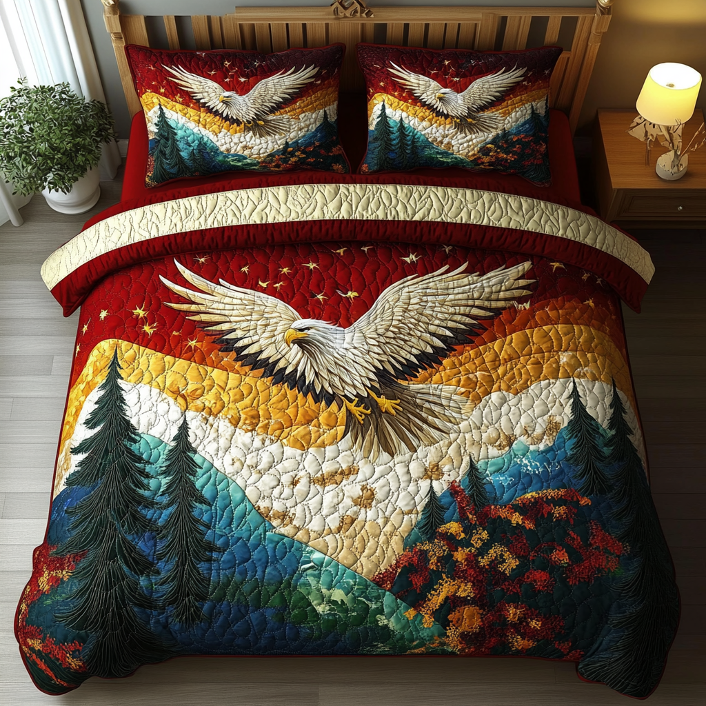 Golden Jungle Quilted Bedding Set NCU0DV166