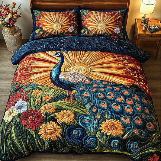 Majestic Glow 3-Piece Quilted Bedding Set NCU0VH2749