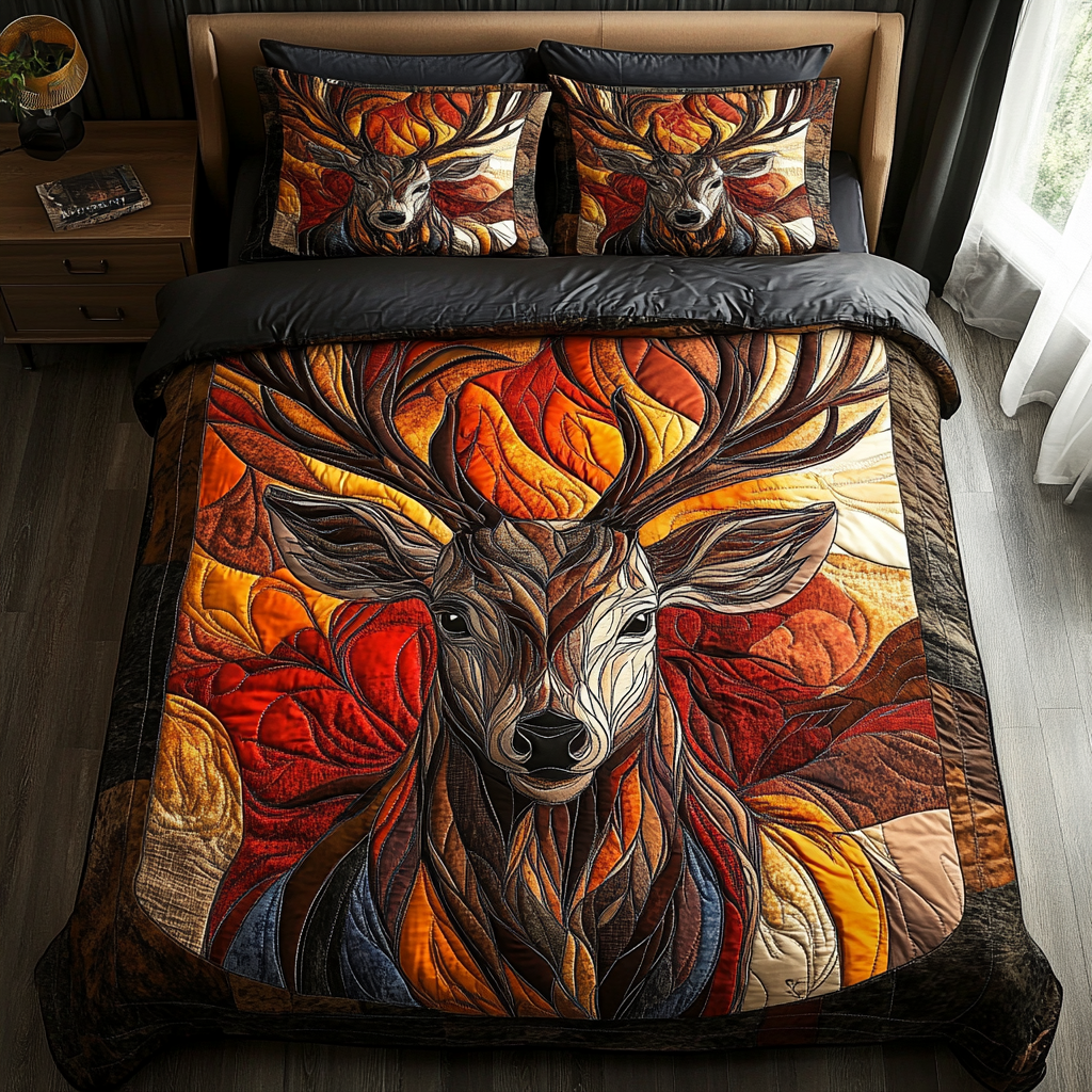 Majestic Herd 3-Piece Quilted Bedding Set NCU0DK7232