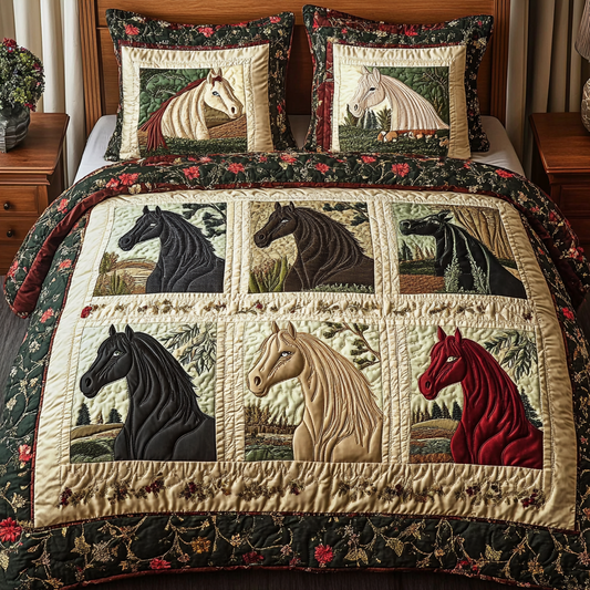Majestic Herd 3-Piece Quilted Bedding Set NCU0VH1617