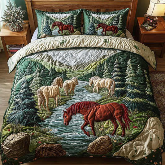 Majestic Herd 3-Piece Quilted Bedding Set NCU0VH2754