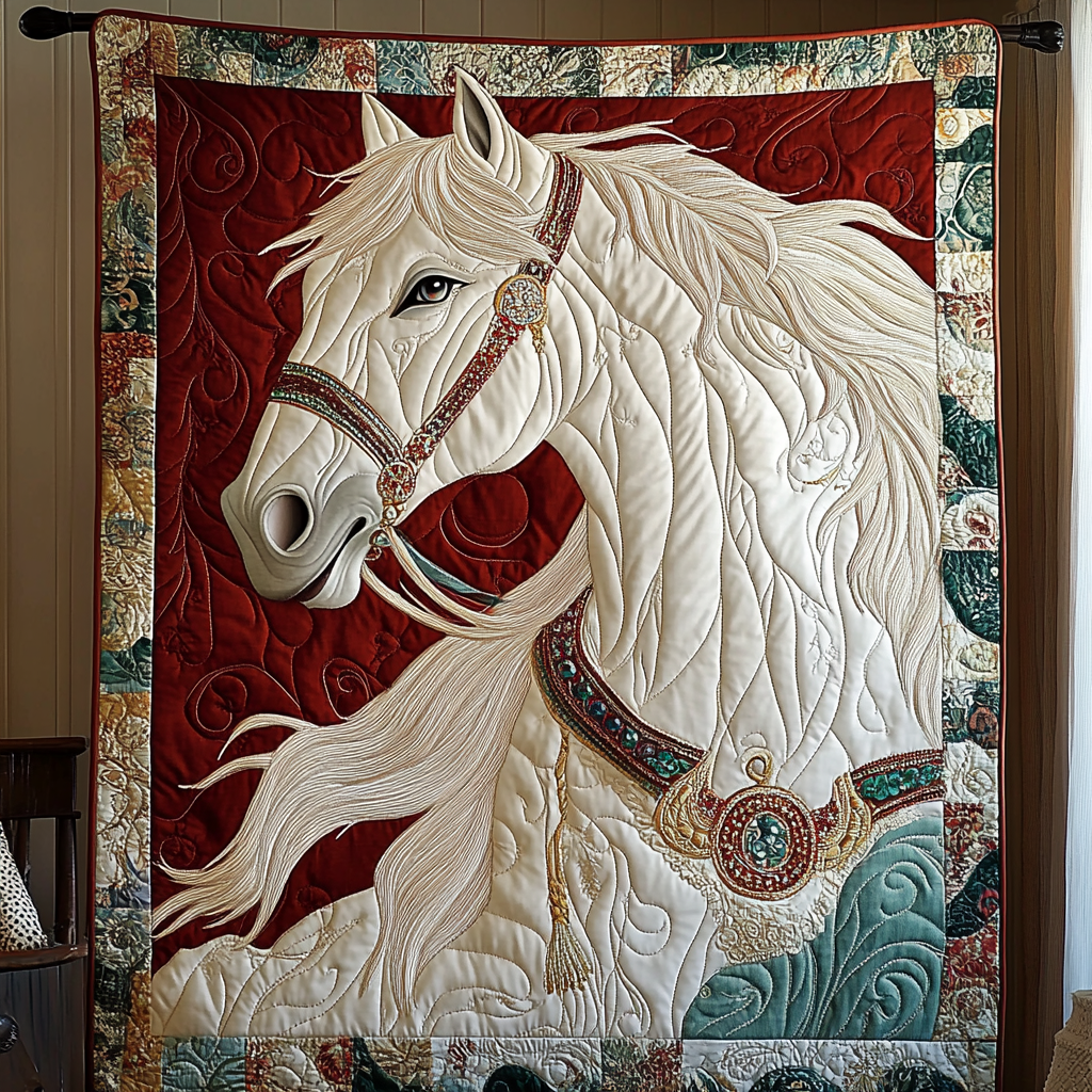 Majestic Horse Quilted Blanket NCU0DK8395