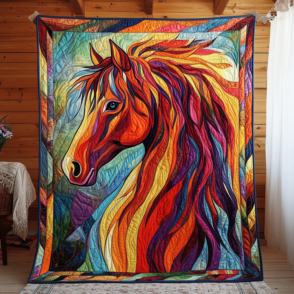 Majestic Horse Quilted Blanket NCU0PD525