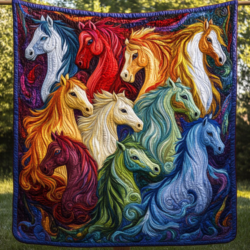 Majestic Horses Quilted Blanket NCU0NT6498