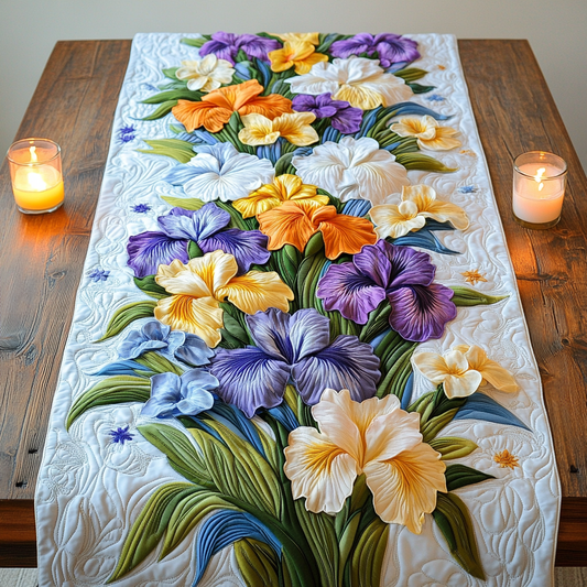 Majestic Iris Quilted Table Runner NCU0VH4696