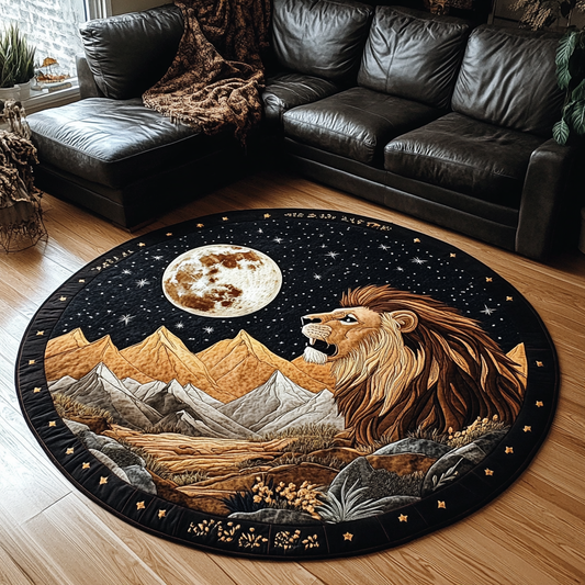 Majestic Lion Quilted Round Mat NCU0DK7489