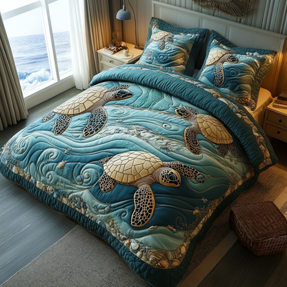 Majestic Mariner 3-Piece Quilted Bedding Set NCU0DV3472