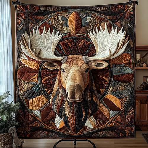 Majestic Moose Quilted Blanket NCU0VH2700