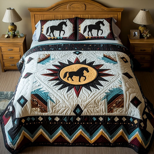 Majestic Mustang 3-Piece Quilted Bedding Set NCU0PT3911