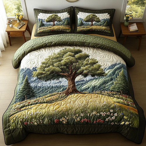 Majestic Oaks 3-Piece Quilted Bedding Set NCU0DK7060