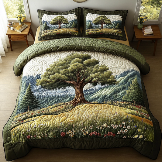Majestic Oaks 3-Piece Quilted Bedding Set NCU0DK7060