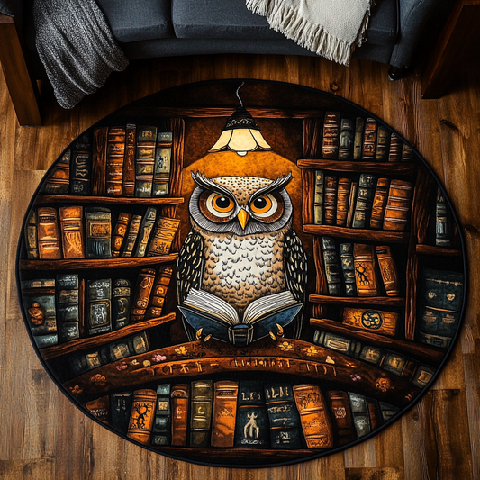 Majestic Owl Quilted Round Mat NCU0DK7699