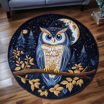 Majestic Owl Quilted Round Mat NCU0DK7924