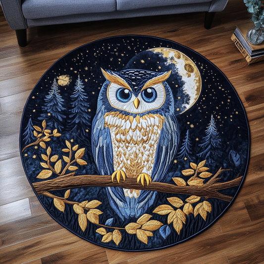 Majestic Owl Quilted Round Mat NCU0DK7924