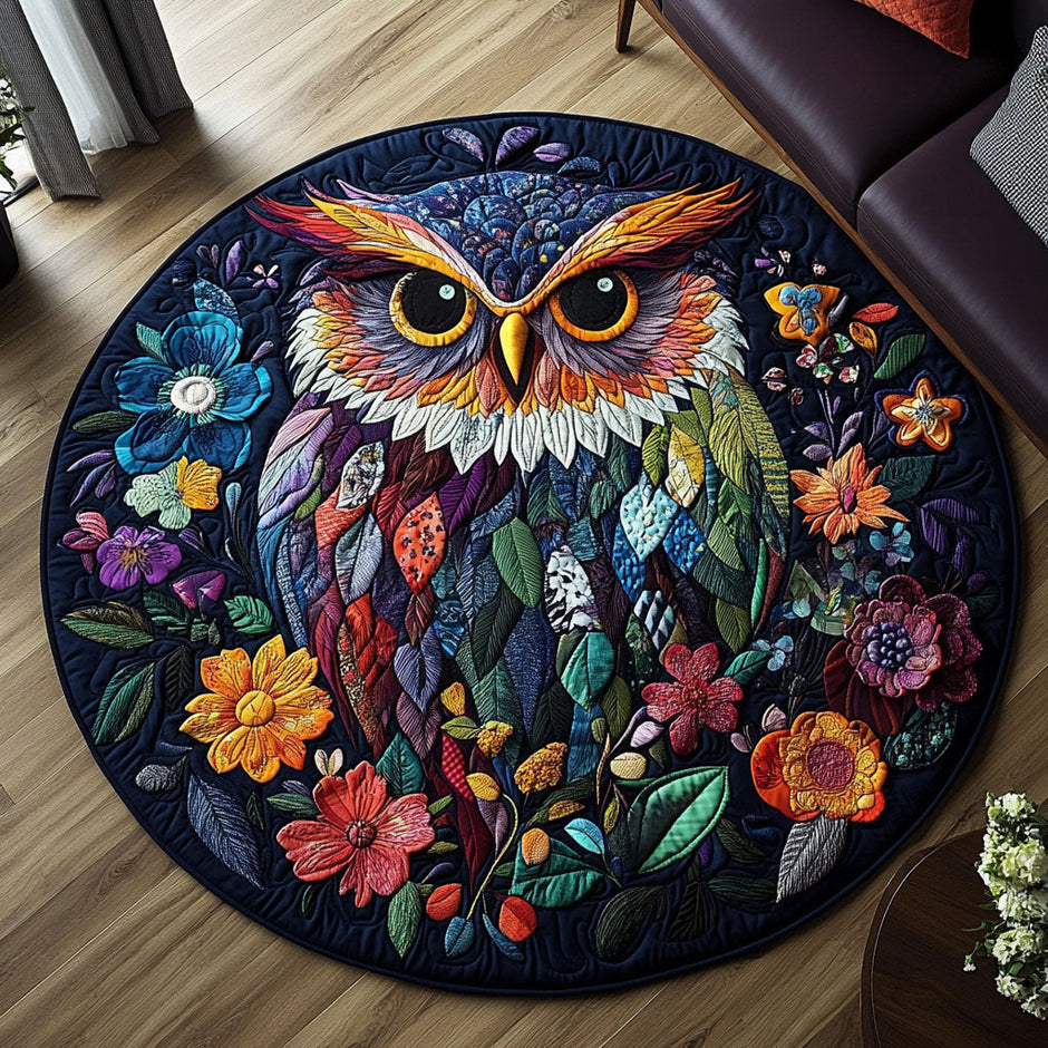 Mystic Night Owl Quilted Round Mat GFTOTL4662 main image 0