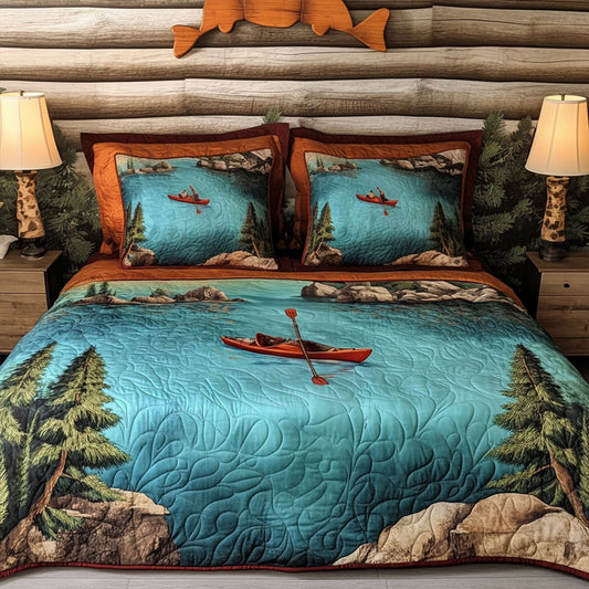 Majestic Paddle 3-Piece Quilted Bedding Set NCU0PT7095