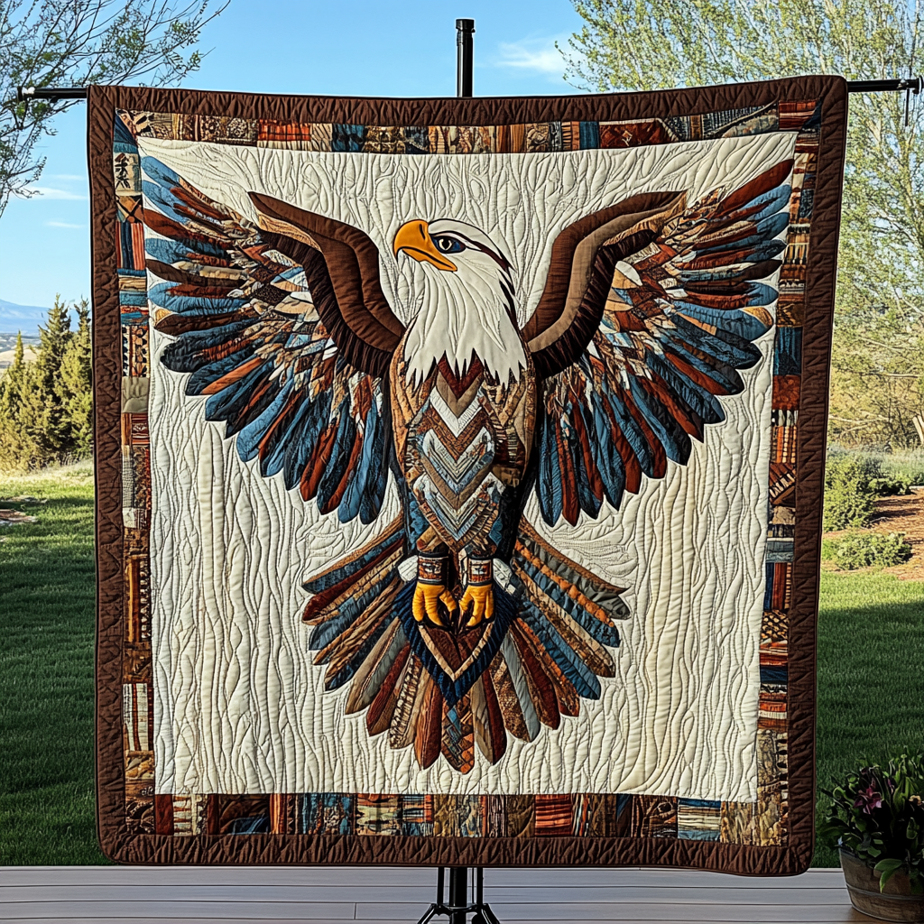 Majestic Plains Eagle Quilted Blanket NCU0DK1601