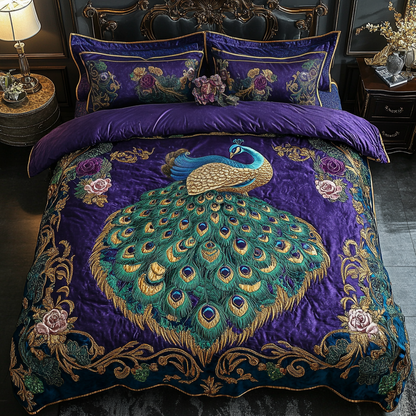 Majestic Plumage 3-Piece Quilted Bedding Set NCU0VH2457