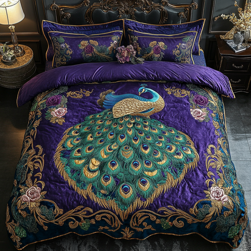 Majestic Plumage 3-Piece Quilted Bedding Set NCU0VH2457