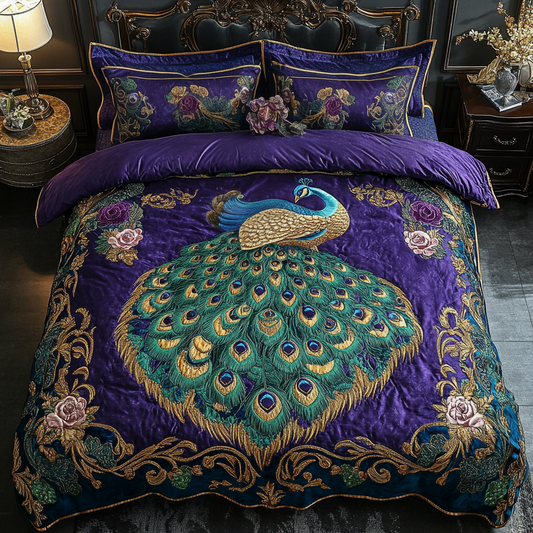 Majestic Plumage 3-Piece Quilted Bedding Set NCU0VH2457