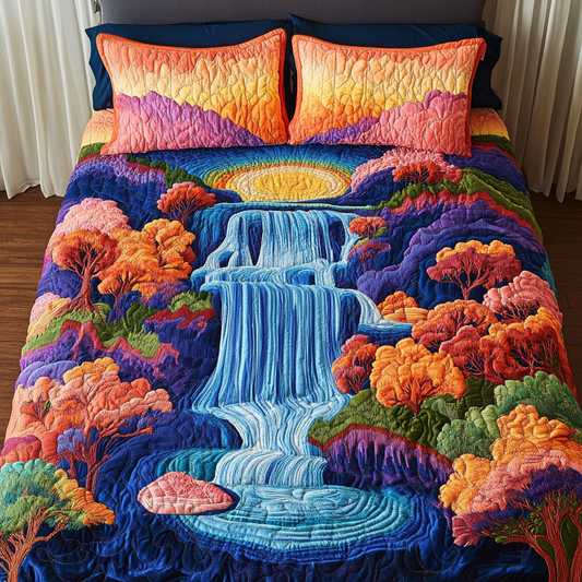 Majestic Pour 3-Piece Quilted Bedding Set NCU0DK5558
