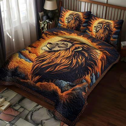 Majestic Roar 3-Piece Quilted Bedding Set NCU0DK1694