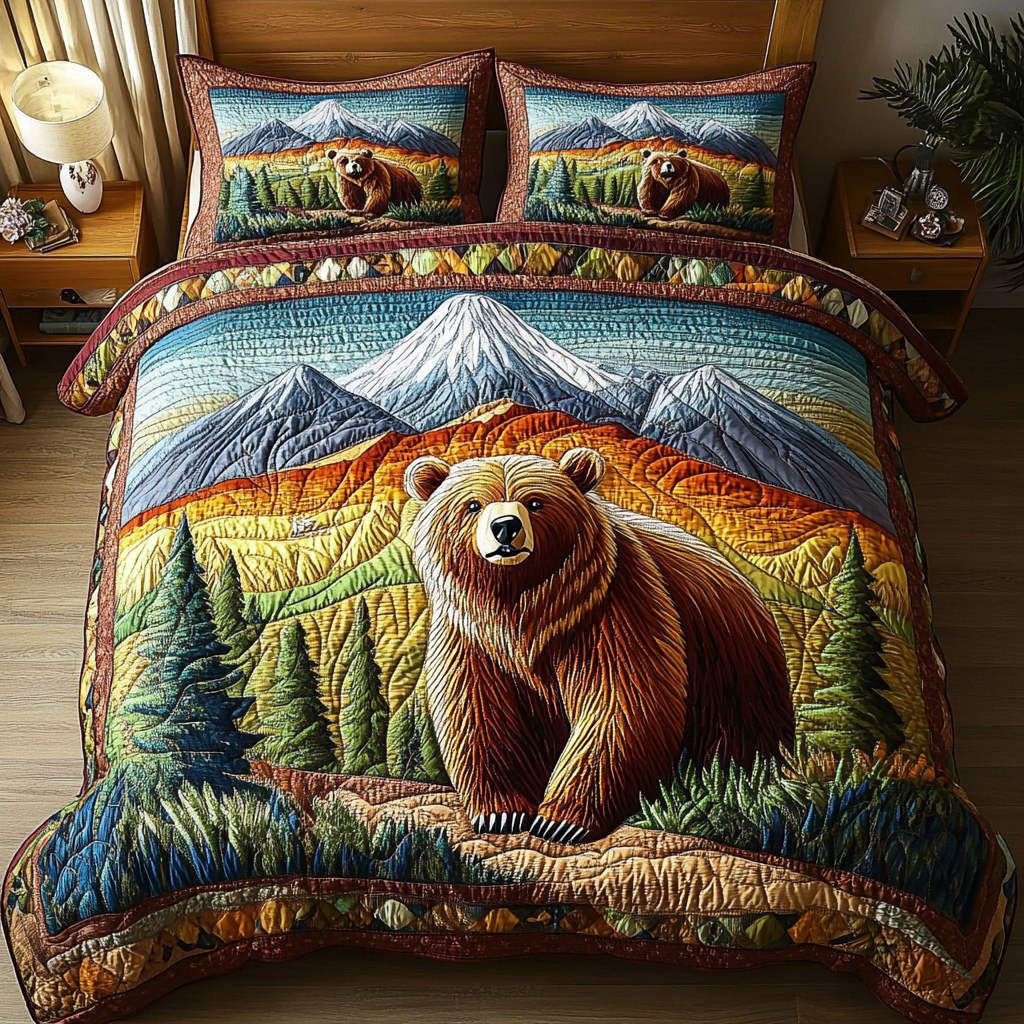 Majestic Roar 3-Piece Quilted Bedding Set NCU0DK5388
