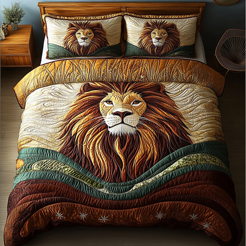 Majestic Roar 3-Piece Quilted Bedding Set NCU0DK5435