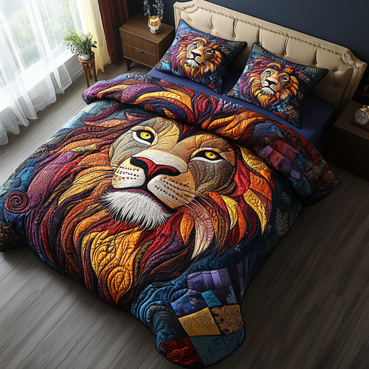 Majestic Roar 3-Piece Quilted Bedding Set NCU0DV3565