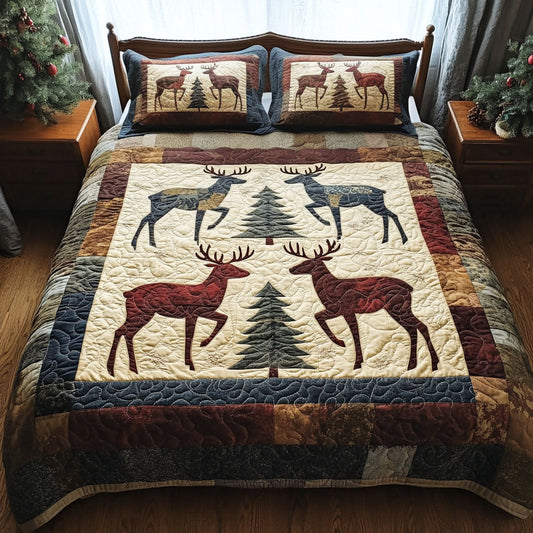 Majestic Stag 3-Piece Quilted Bedding Set NCU0PT2502