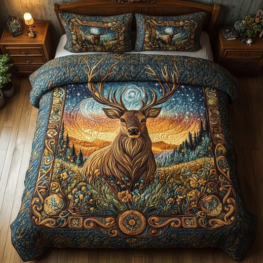 Majestic Stag Haven 3-Piece Quilted Bedding Set NCU0PT3751
