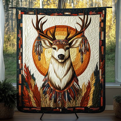 Majestic Stag Quilted Blanket NCU0VH1596