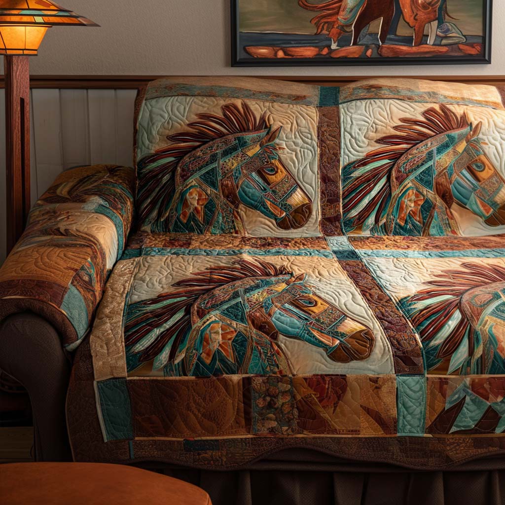 Majestic Steed Quilted Sofa Cover NCU0NT10650