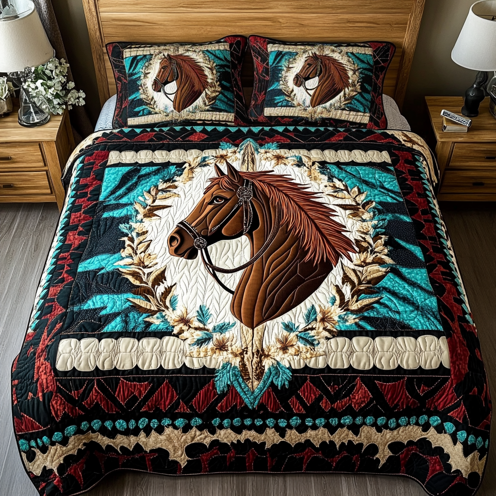 Majestic Trails 3-Piece Quilted Bedding Set NCU0VH1683