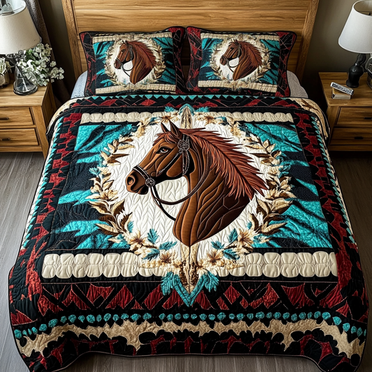 Majestic Trails 3-Piece Quilted Bedding Set NCU0VH1683