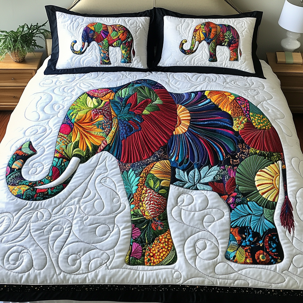 Majestic Tusk 3-Piece Quilted Bedding Set NCU0DK5476