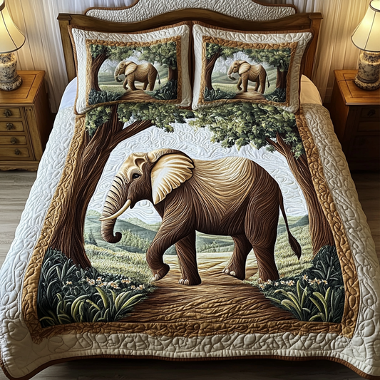 Majestic Tusk 3-Piece Quilted Bedding Set NCU0VH2025
