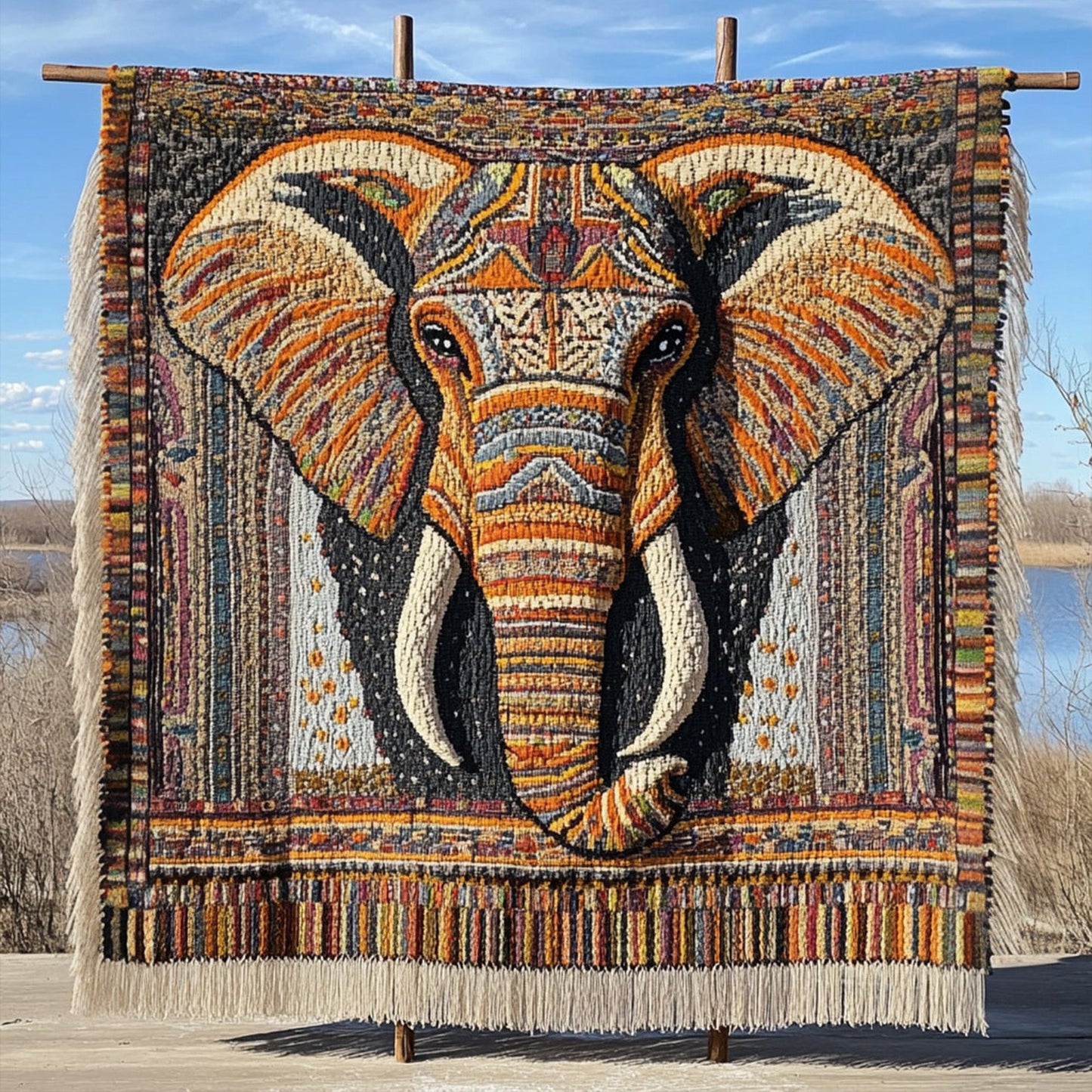 Majestic Tusk Woven Sofa Blanket NCU0PT7314