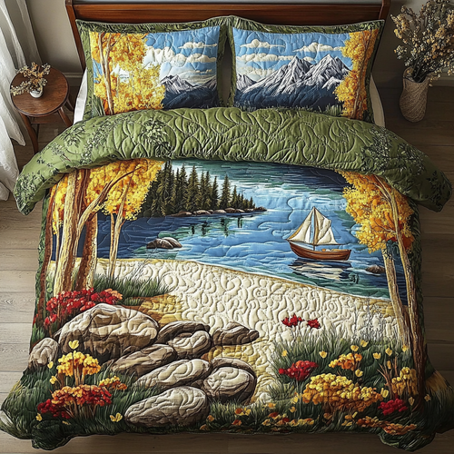 Majestic Views 3-Piece Quilted Bedding Set NCU0VH4717