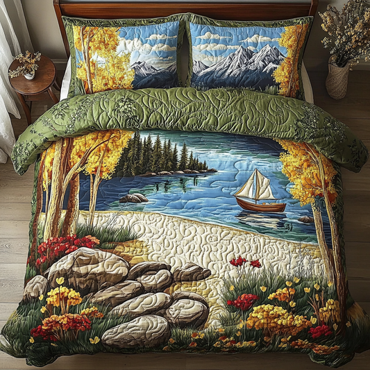 Majestic Views 3-Piece Quilted Bedding Set NCU0VH4717