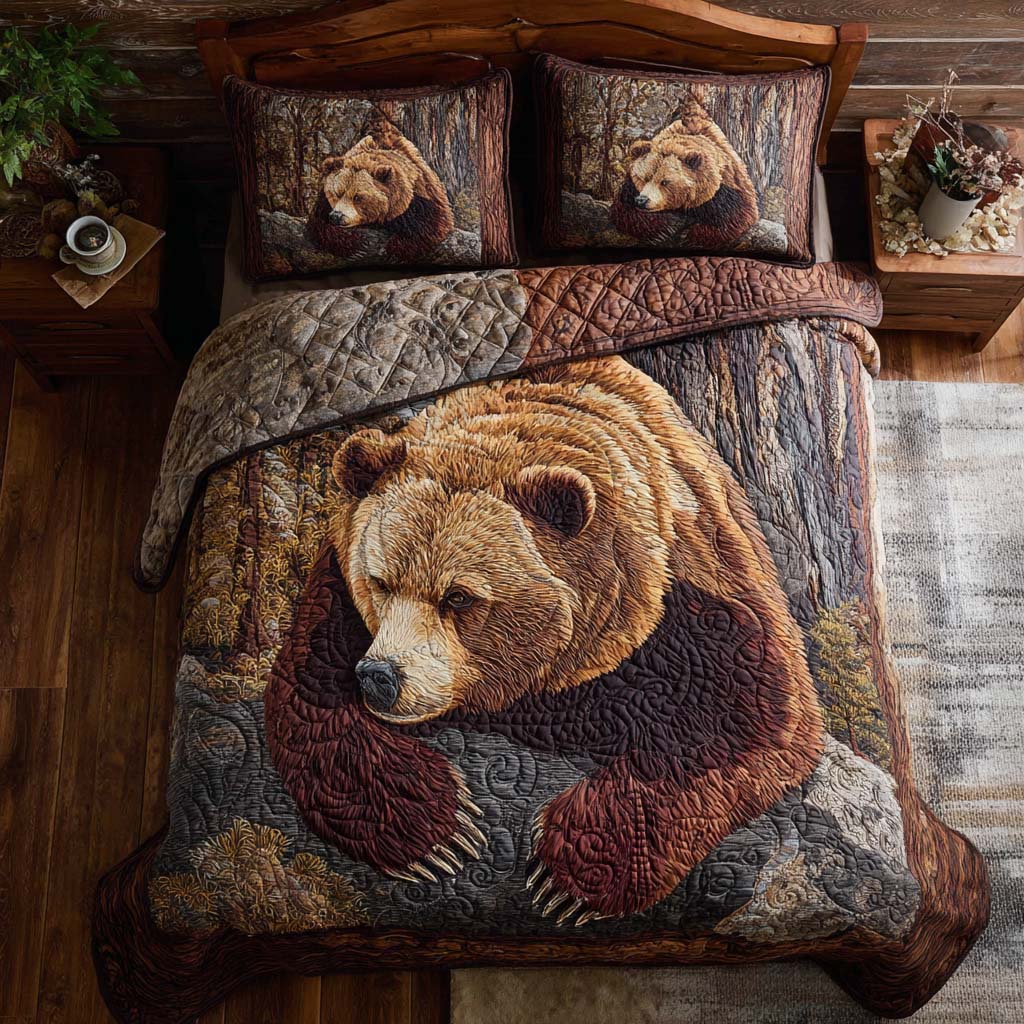 Majestic Watch 3-Piece Quilted Bedding Set NCU0NT7860