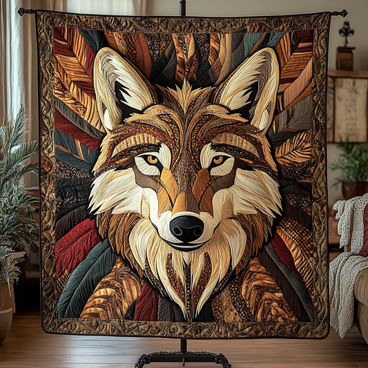Majestic Wolf Quilted Blanket NCU0VH2703