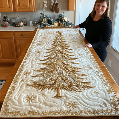 Majestic Xmas Tree Quilted Table Runner NCU0TH2261