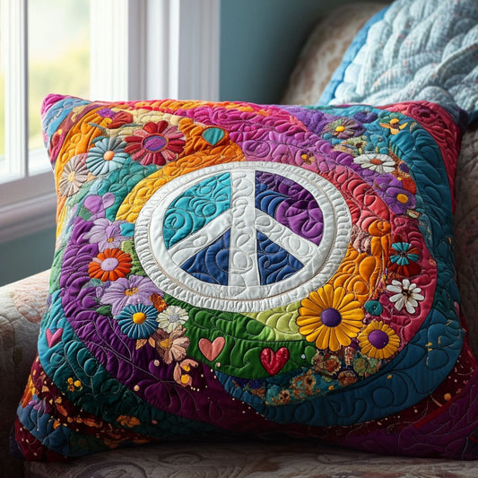 Make Love Not War Quilted Pillow Case NCU0PT5983