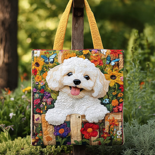 Maltipoo Bliss Quilted Tote Bag NCU0PT9107