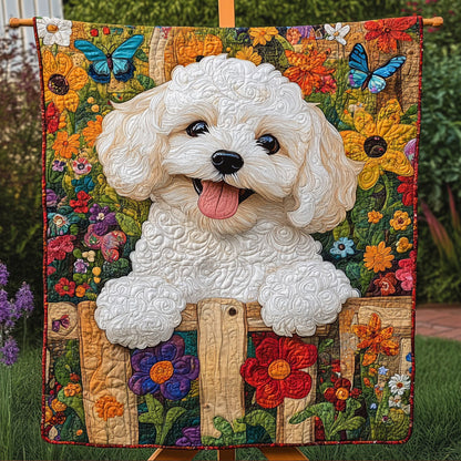 Maltipoo Bliss Quilted Blanket NCU0PT3684