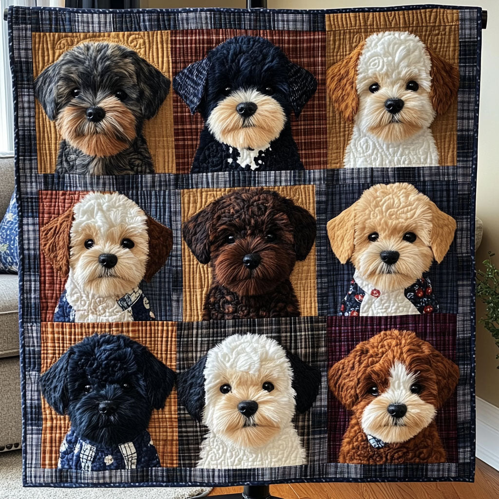Maltipoo Expressions Quilted Blanket NCU0PT3685