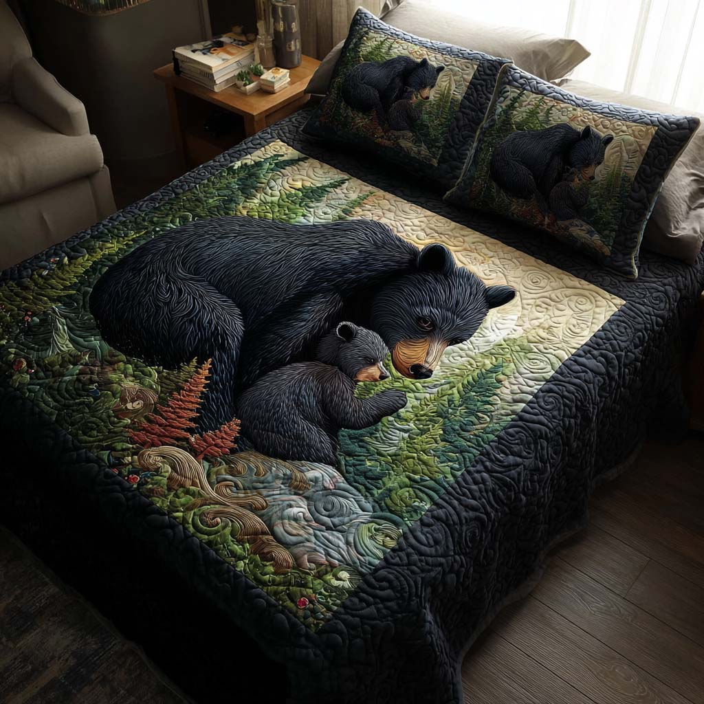 Mama Warmth 3-Piece Quilted Bedding Set NCU0NT7861